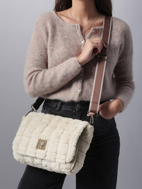 Cross Body Tas Quadri Le voyage en panier Beige quadri AHP270 ander zicht 1