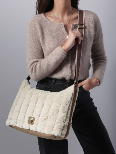 Cross Body Tas Quadri Le voyage en panier Beige quadri AHP272 ander zicht 1