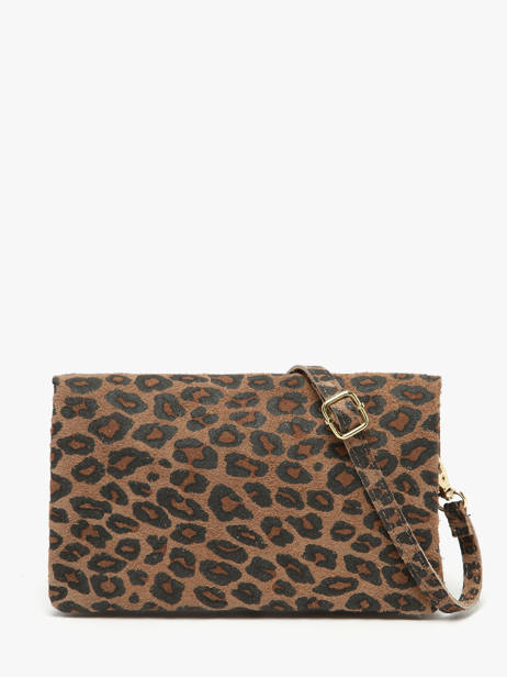 Cross Body Tas Velvet Leopardo Milano Bruin velvet leopardo VL23067 ander zicht 3