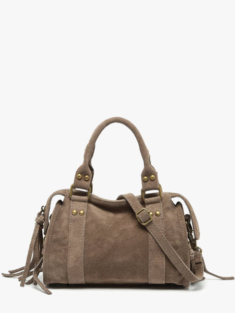 Cross Body Tas Velvet Leder Milano Bruin velvet VE24093 ander zicht 4