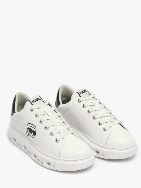 Sneakers Kapri Kite Uit Leder Karl lagerfeld Wit women KL64525 ander zicht 1