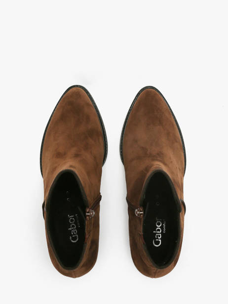 Enkellaarsjes Met Hak Uit Leder Gabor Bruin women 41 ander zicht 3