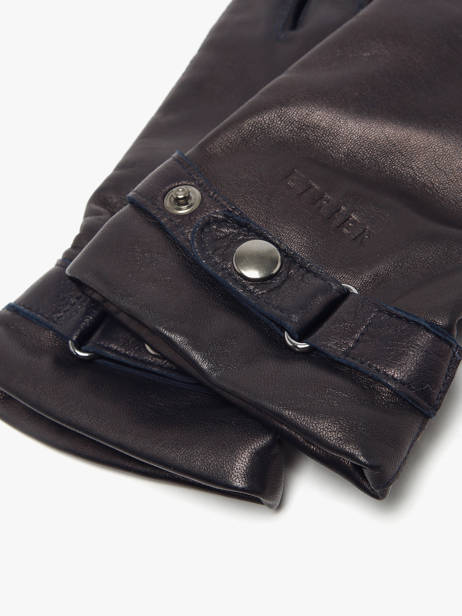 Herenhandschoenen Leder Etrier Blauw accessoires EGLO603G ander zicht 1