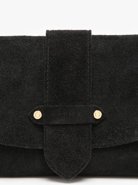 Cross Body Tas S Agnes Rundsleer Met Suède Finish Etrier Zwart agnes EAGV205S ander zicht 3