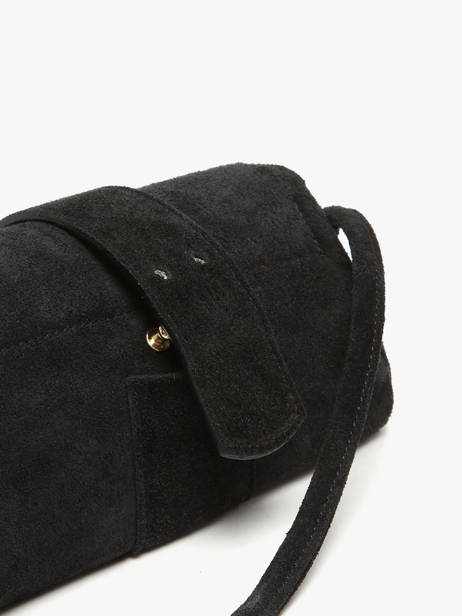 Cross Body Tas S Agnes Rundsleer Met Suède Finish Etrier Zwart agnes EAGV205S ander zicht 8