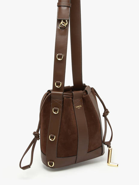 Bucket Bag S Elles Leder Lancel Bruin elles A13359 ander zicht 2