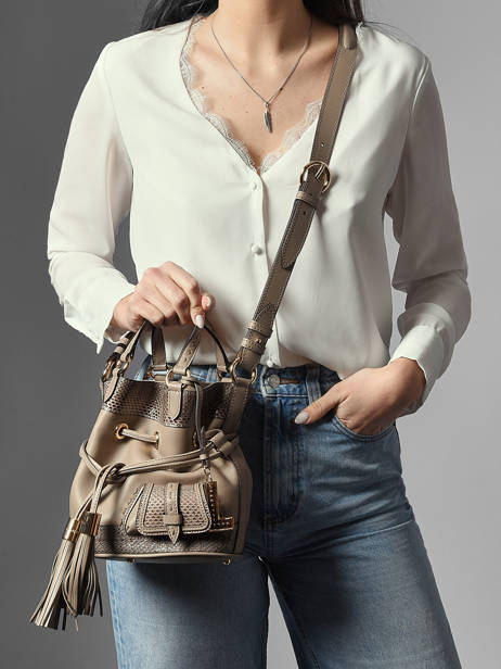 Bucket Bag S Premier Flirt Ayers Leder Lancel Bruin premier flirt A14014 ander zicht 1