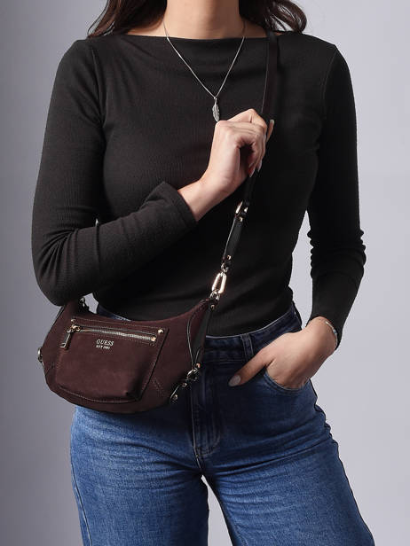 Cross Body Tas Marsha Leder Guess Bruin marsha SG950172 ander zicht 1