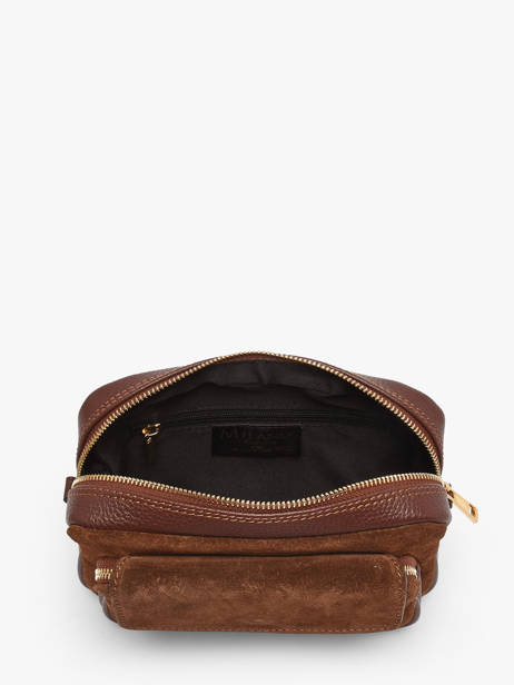 Cross Body Tas Velvet Caviar Leder Milano Bruin velvet caviar VC25067 ander zicht 3