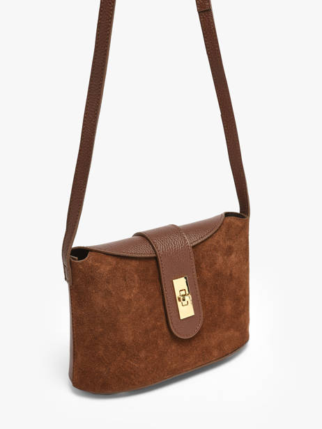 Cross Body Tas Velvet Caviar Leder Milano Bruin velvet caviar VC25115 ander zicht 2