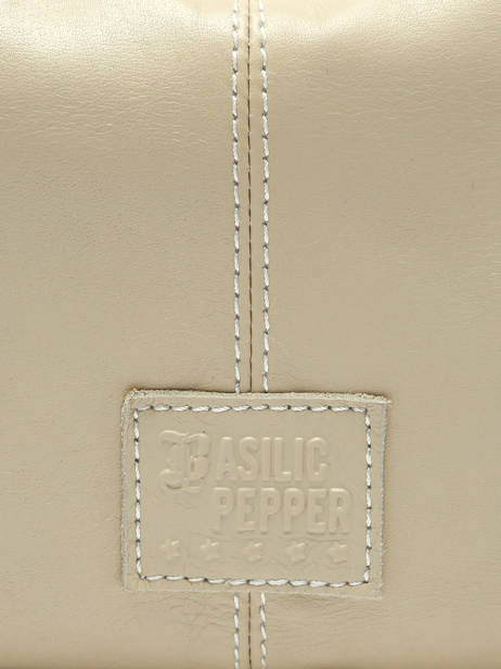 Schoudertas Seam Leder Basilic pepper Beige seam BSEA04 ander zicht 5