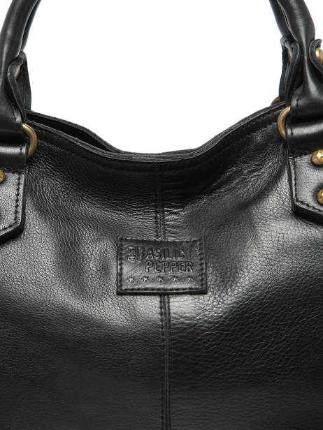 Handtas Dakota Leder Basilic pepper Zwart dakota BDAK22 ander zicht 5