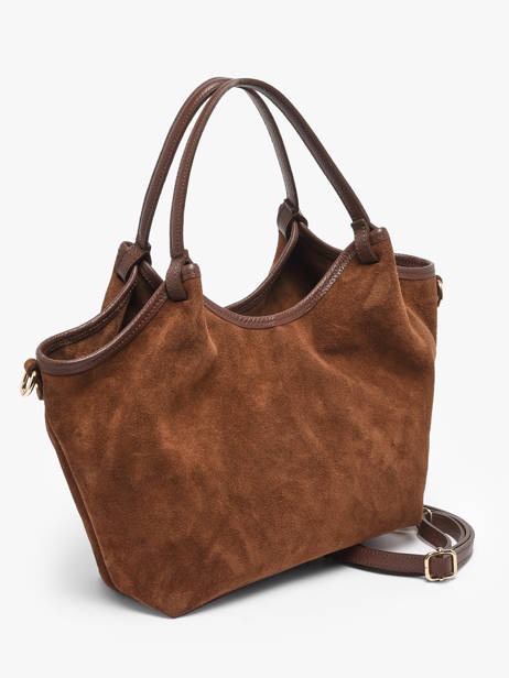 Schoudertas Velvet Caviar Leder Milano Bruin velvet caviar VC241111 ander zicht 2