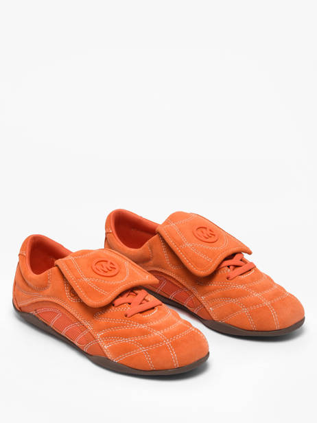 Sneakers Uit Leder Michael kors Oranje women YFS1S835 ander zicht 1