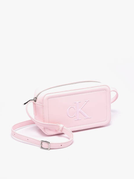 Cross Body Tas Bold Monogram Calvin klein jeans Roze bold monogram 4F3220G ander zicht 2