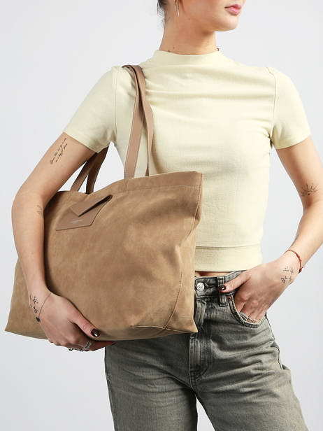 Schoudertas Suedine Kba Lancaster Beige suedine kba 63 ander zicht 1