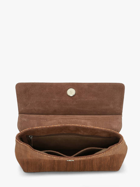 Cross Body Tas Clarita Texture Leder Nathan baume Bruin nathan 18TX ander zicht 4