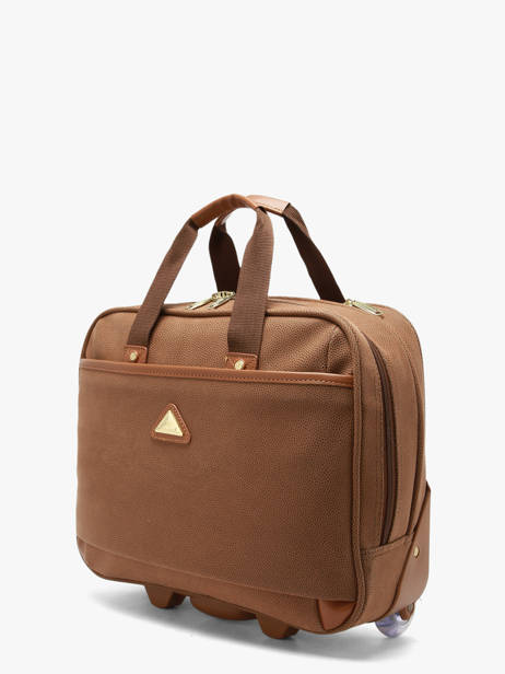 Pilot Case Op Wieltjes Snowball Bruin business 12040 ander zicht 3