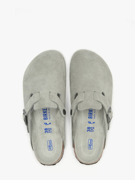 Slippers Uit Leder Birkenstock Grijs women 1031657 ander zicht 3