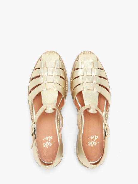 Sandalen Uit Leder We do Goud women 45255A04 ander zicht 3