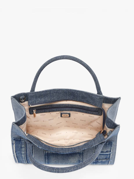 Cross Body Tas Jodi Katoen Guess Blauw jodi DM976922 ander zicht 3