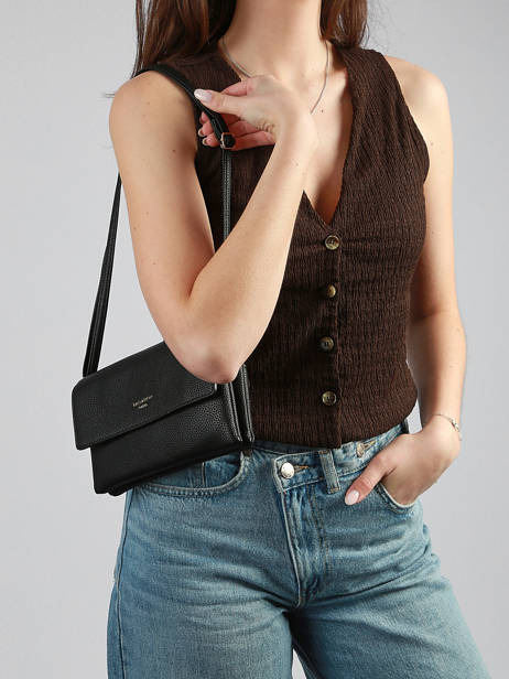 Cross Body Tas Grained Miniprix Zwart grained SF69033 ander zicht 1