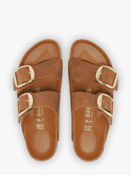 Slippers Arizona Big Buckle Birkenstock Bruin women 20-35229 ander zicht 3