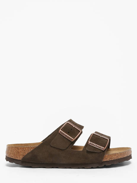 Slippers Uit Leder Birkenstock Bruin women 951313