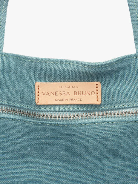 Handtas L Le Cabas Linnen Pailletten Vanessa bruno Blauw cabas lin 31V40315 ander zicht 2