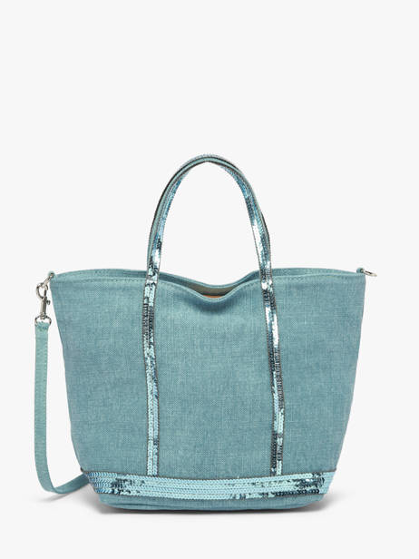 Handtas Cabas Linnen En Pailletten Vanessa bruno Blauw cabas lin 31V40435