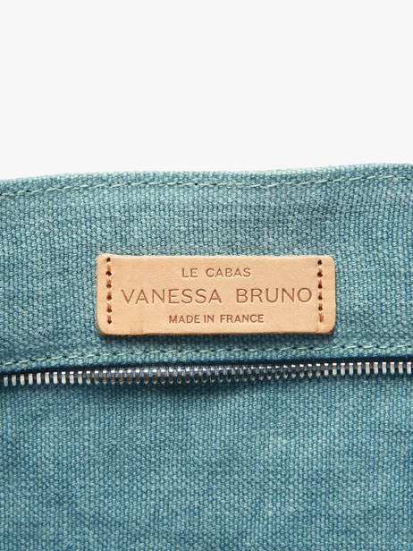 Handtas Cabas Linnen En Pailletten Vanessa bruno Blauw cabas lin 31V40435 ander zicht 2