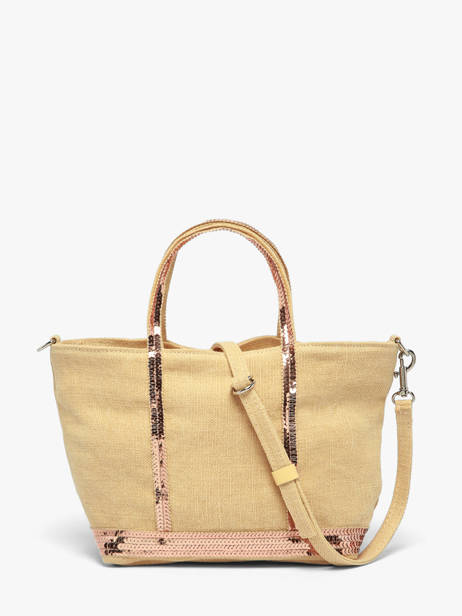 Cross Body Tas Baby Cabas Linnen Vanessa bruno Geel cabas lin 31V40410 ander zicht 4