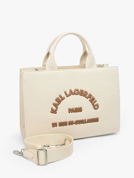 Handtas Rsg Lettering Katoen Karl lagerfeld Beige rsg B2W50010 ander zicht 1