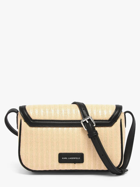 Cross Body Tas K Signature Raphia Karl lagerfeld Beige k signature B2W30089 ander zicht 3