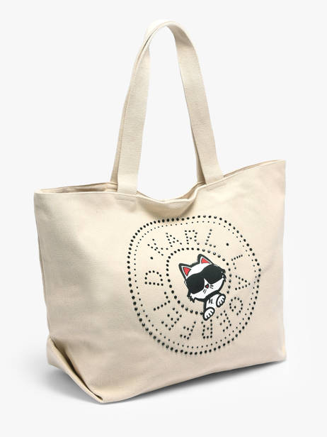 Schoudertas K Ikon Katoen Karl lagerfeld Wit k ikon B2W50075 ander zicht 1