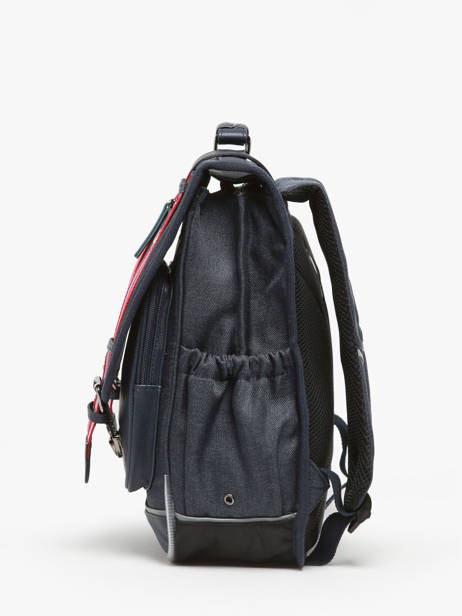 Rugzak 2 Compartimenten Cameleon Blauw vintage urban PBVBSD39 ander zicht 2