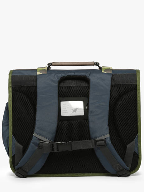 Boekentas 3 Compartimenten Cameleon Blauw vintage urban PBVBCA41 ander zicht 4