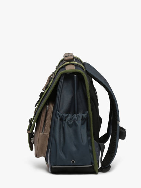 Boekentas 2 Compartimenten Cameleon Blauw vintage urban PBVBCA38 ander zicht 2