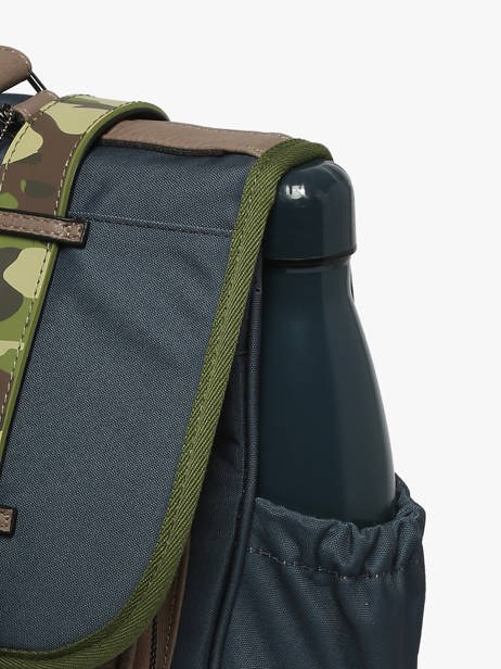 Boekentas 2 Compartimenten Cameleon Blauw vintage urban PBVBCA38 ander zicht 5