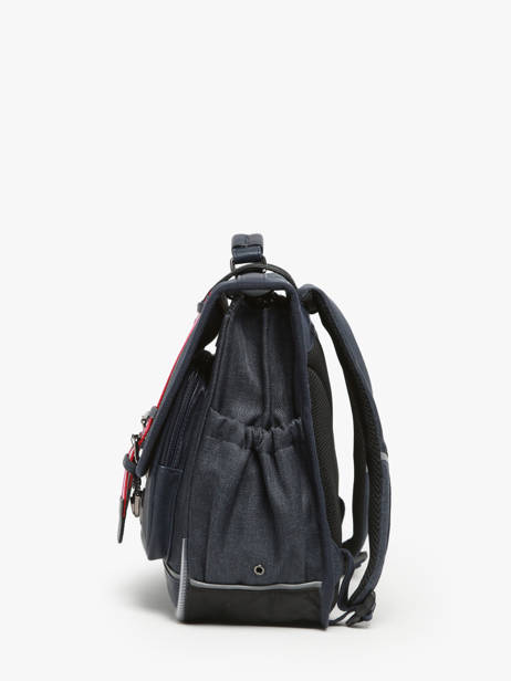 Boekentas 2 Compartimenten Cameleon Blauw vintage urban PBVBCA35 ander zicht 2