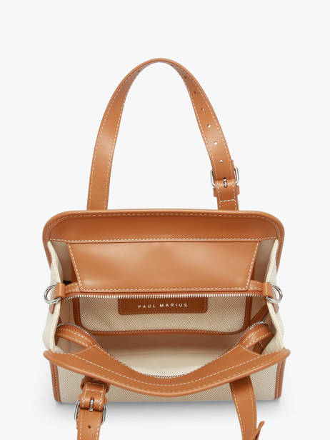 Handtas S Escapade Katoen En Leder Paul marius Beige escapade CABASESC ander zicht 2